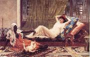 Frederick Goodall A New Attraction in t he Harem oil